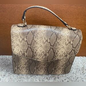 Boho western faux snakeskin print purse handbag shoulder bag mob wife country